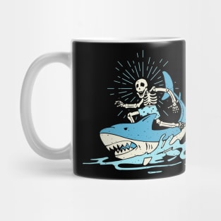 skull riding shark Mug